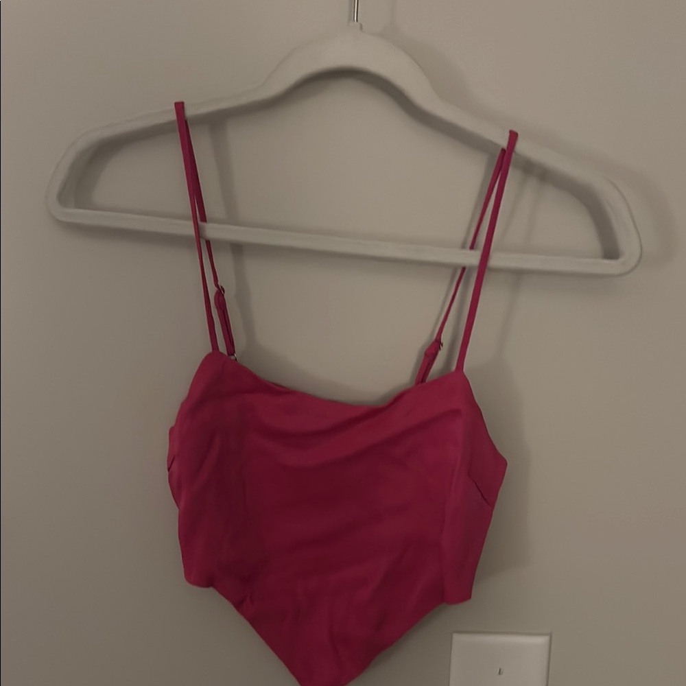 Forever 21 Pink Crop Top with Spaghetti Straps
